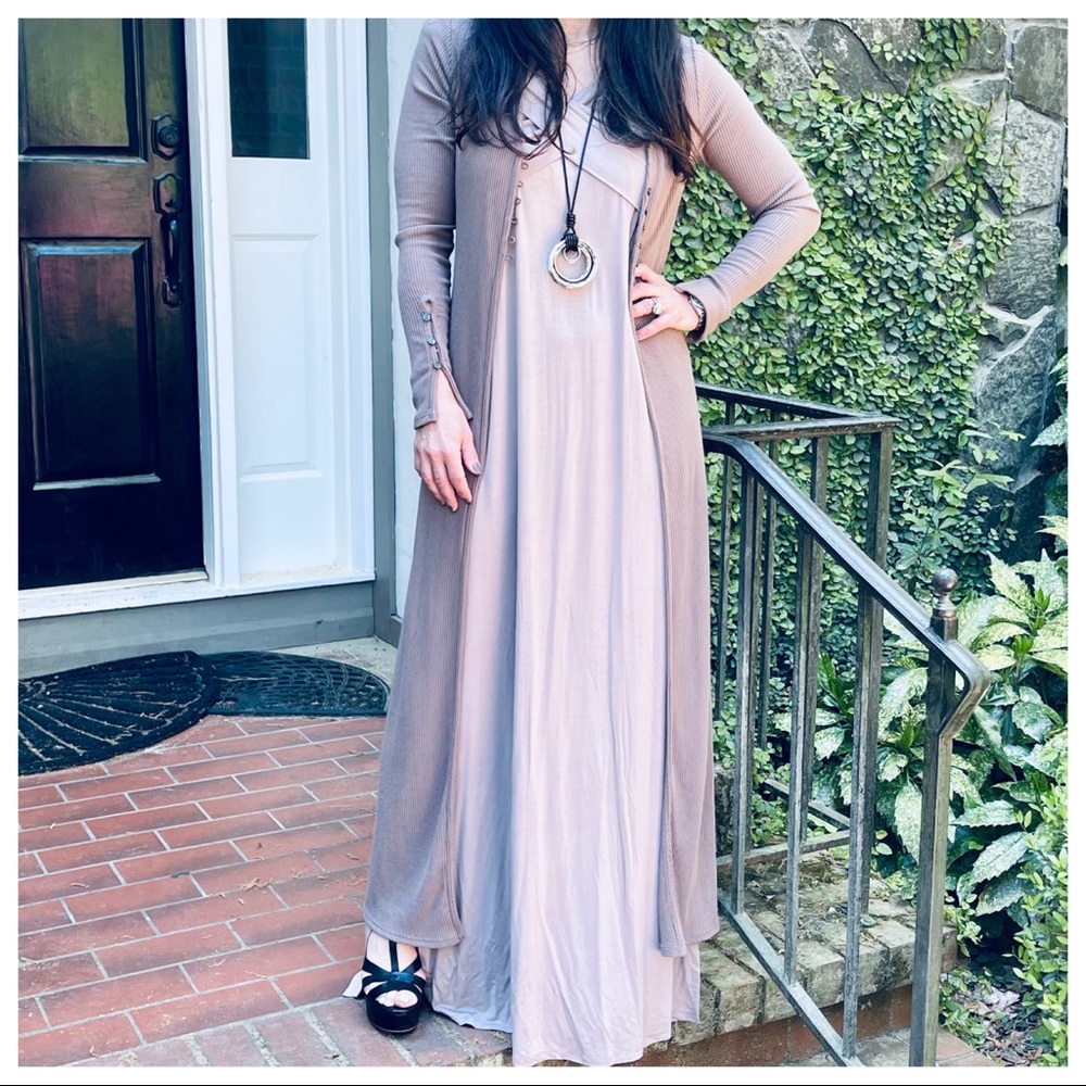Chic Mocha  long knit duster - Picture 3 of 4